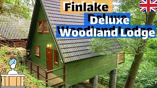 Finlake Holiday Park  Devon 🏴󠁧󠁢󠁥󠁮󠁧󠁿 England Deluxe Woodland Lodge UK Staycation [upl. by Nekal]