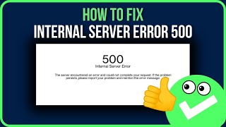 FIXED 500 INTERNAL SERVER ERROR  How to Fix 500 Internal Server Error [upl. by Epilihp96]