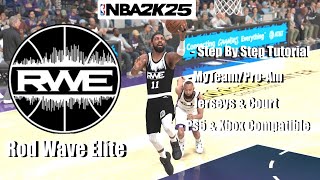 NBA 2k25  Best MyTeamProAm Jersey Tutorial  Rod Wave Elite [upl. by Nylatsirhc]