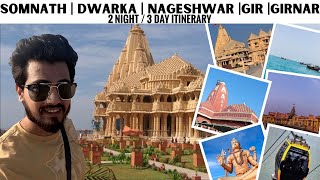 Somnath  Dwarka  Nageshwar  Gir National Park  Girnar Ropeway  2 Nights3 days Budget Itinerary [upl. by Angrist945]