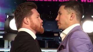 GGG vs Canelo 2 ARRIVALS amp FACE OFF [upl. by Elkin]