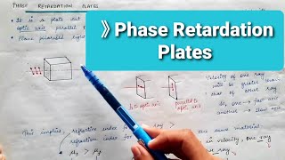 Lecture 56  3rd Semester  Phase retardation plates  Quarter wave plate  Half amp Full wave plate [upl. by Mungovan]