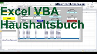 So funktioniert das Programm Haushaltsbuch Buchführung Einnahmenüberschussrechnung in Excel VBA [upl. by Kcinemod212]