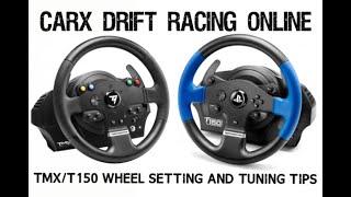 CarX Drift Racing Online Wheel Settings SMOOTHEST Thrustmaster TMX  T150 Settings  Tuning Tips [upl. by Fachanan]