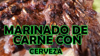 EN EL ASADOR COSTILLAS CARGADAS MARINADA CON CERVEZA l La Vaquita [upl. by Hilar]