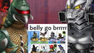 Godzilla Battle Line My goofy ass Gigan and Kiryu team [upl. by Raymond]