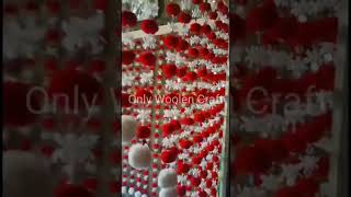 Very Easy Pom Poms Se Banahuwa Chandni Design Suhag Lari roomdecor shorts [upl. by Airasor]