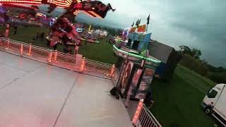 MITCHELL WILMOTT AIR RAID 2 onride at Silsden Mega Value Funfair 792024 [upl. by Ellatsirhc]