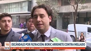 Boric arremete contra Mellado por filtración de audios privados [upl. by Grunenwald]