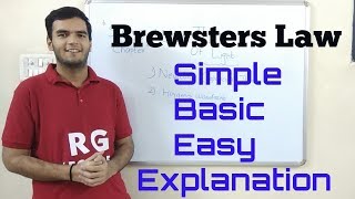 Brewsters Law in hindi Class 12 physics Easily explained brewsterslaw [upl. by Magnolia199]