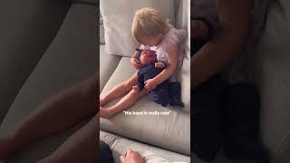 Lily meeting her baby brother for the first time 😭❤️ lilyjaymes cute [upl. by Maziar]