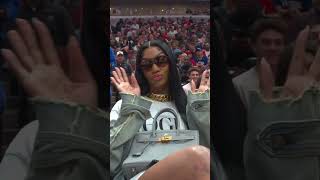 Angel Reese court side at the Chicago Bulls game [upl. by Alfonzo]