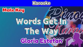 Words Get In The Way by Gloria Estefan Karaoke  Male Key [upl. by Eitten]