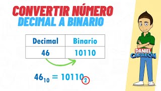 CONVERTIR UN NÚMERO DECIMAL A BINARIO  Super facil  Para principiantes [upl. by Ammamaria499]