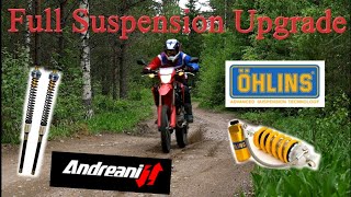 Honda CRF300 Full Suspension Upgrade Day 1 of testing Öhlins rear  Andreani misano evo front [upl. by Retlaw213]