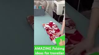 Amazing Folding Ideas for Travellers emynick perfect amazing ideas travel shorts mustwatch [upl. by Tham]