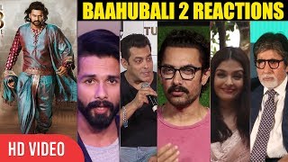 Baahubali 2 Reviews  Salman Khan Aishwariya AAmir Khan Amitabh Shahid And Many  Baahubali 2 [upl. by Sander]