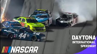 Xfinity field involved in the big one late at Daytona  NASCAR [upl. by Strohl197]