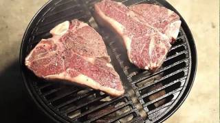 Porterhouse Steak On The Grill Review Of Craycorts Little Smokey Grate [upl. by Strickler]