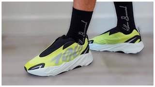 YEEZY 700 MNVN Laceless Phosphor Review  On Feet [upl. by Acisseg]