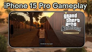 GTA San Andreas  The Definitive Edition Gameplay on iPhone 15 Pro [upl. by Slosberg]