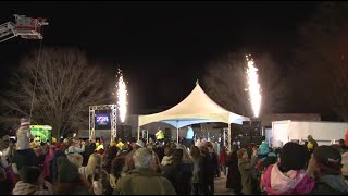 Raw video Mount Olive rings in 2024 with annual Pickle Drop [upl. by Enihpad]