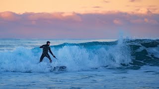 Winter surfing in the Arctic  Lofoten Islands  Norway [upl. by Eenitsed813]