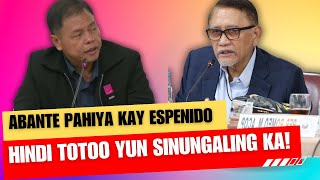 ABANTE PAHIYA KAY ESPENIDO GINUGULO MO ANG HEARING  QUAD COMM TAMEME [upl. by Nylhsa]