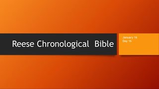 Day 16 or January 16th  Dramatized Chronological Daily Bible Reading [upl. by Maynord510]