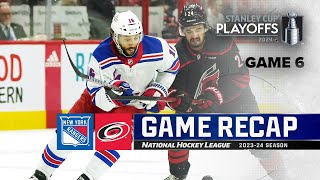 Gm 6 Rangers  Hurricanes 516  NHL Highlights  2024 Stanley Cup Playoffs [upl. by Annecorinne322]