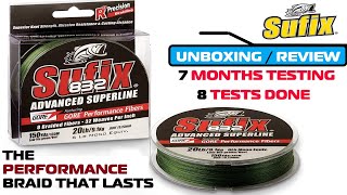 SUFIX 832 BRAID UNBOXING  REVIEW  8 TESTS INCLUDING STRENGTH TEST  7 MONTHS OF TRIAL AND TESTING [upl. by Hadeis]