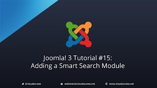 Joomla 3 Tutorial 15 Adding a Smart Search Module [upl. by Rehposirhc674]