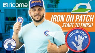 Embroidered IRONON PATCH Tutorial  Make Uniforms Fast  Ricoma Embroidery Machine EMB Hub Ep115 [upl. by Aicatsanna623]