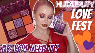 NEW HUDA Beauty LOVEFEST Palette Review  2 LOOKS  Alternatives  Steffs Beauty Stash [upl. by Eniarol]