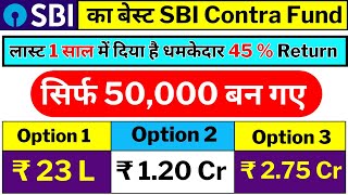 50000 से 275 Cr कैसे   SBI का बेस्ट SBI Contra Fund [upl. by Hermosa458]