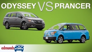 Honda Odyssey vs Tartan Prancer  Edmundscom Minivan Comparison Test [upl. by Liva]