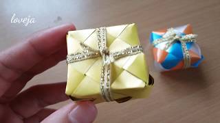 DIY How to Make Simple Easy Ribbon Gift Box [upl. by Ytsanyd]