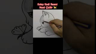 Kolay Kedi Resmi Nasıl Çizilir easydrawing howtodraw kedi çizim catlover [upl. by Laurentia]