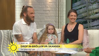 Gifte sig på Skansen Inte massa bokningar och kyrka – det var vår grej  Nyhetsmorgon TV4 [upl. by Bak]