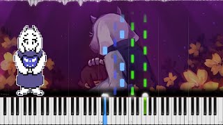 Undertale  Fallen Down Reprise  LyricWulf Piano Tutorial on Synthesia TuTORIEL  OST 85 [upl. by Durman]