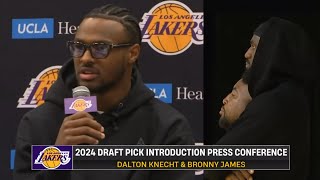 Bronny James amp Dalton Knecht FULL Lakers Introduction Press Conference [upl. by Steady861]