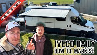 Chaotischste Markisen Montage EVER 🤯 IVECO Daily XXL Motorrad Campervan [upl. by Nafri]