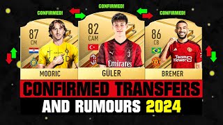 NEW CONFIRMED TRANSFERS amp RUMOURS 🤪🔥 ft Guler Modric Bremer etc [upl. by Inalaehon]