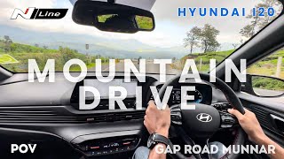 Hyundai i20 N line Manual POV on Mountain Roads  Gap Road Munnar [upl. by Illehs170]