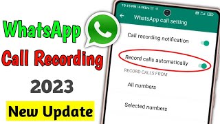 Whatsapp call record kaise kare 2023  How to record whatsapp call on android phone [upl. by Hamian]