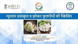 Packaging Technology for Minimally processed and Frozen Cauliflower under PMFME Scheme  Hindi [upl. by Baggett879]