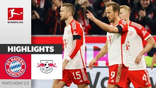 Kane To The Rescue  Bayern München  RB Leipzig 21  Highlights  Matchday 23 – Bundesliga 2324 [upl. by Ludeman]