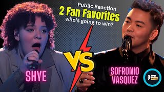 Fans React Sofronio vs Shye Who Will Dominate The Voice Finale [upl. by Aevin290]