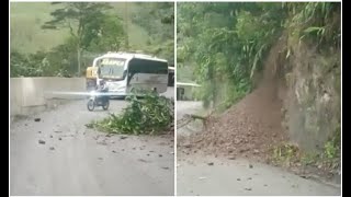 En video quedó momento de trágico derrumbe en Risaralda [upl. by Aidahs706]