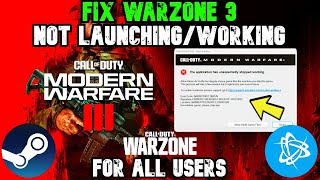 How to fix Warzone 3 Crashing amp Not Launching  Easy FIX   ✅NEW UPDATE [upl. by Ecinahc]